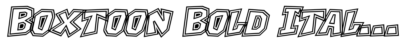 Boxtoon Bold Italic Double Outline